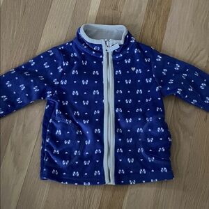 Carter's Blue Fleece Jacket with White Accents